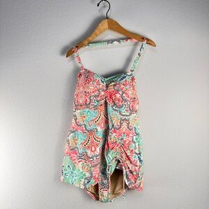 Cacique Paisley Swim Dress Sz 18